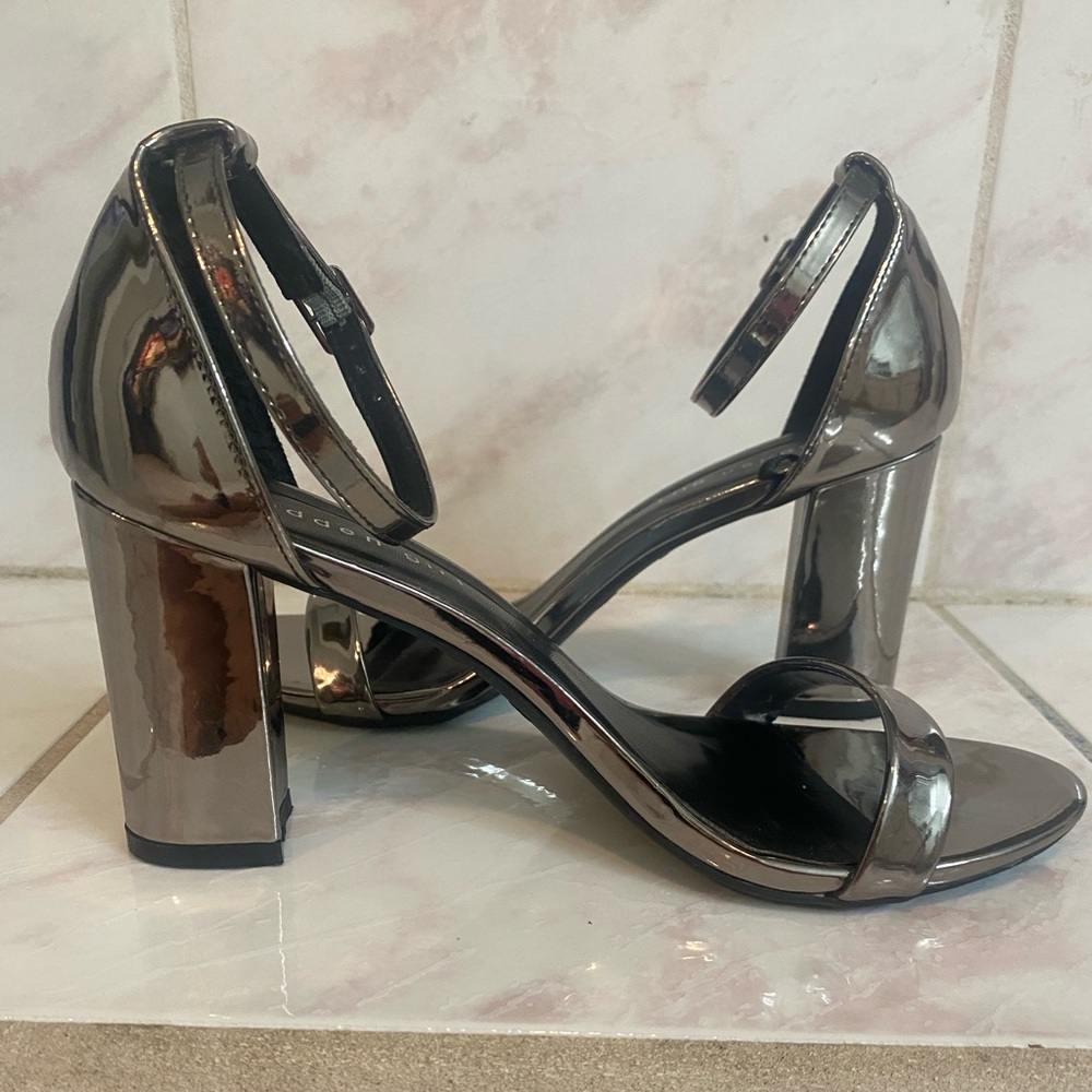 Madden Girl Silver Block Heel Sandals